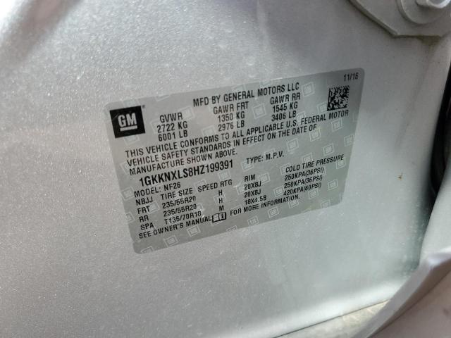 1GKKNXLS8HZ199391 GMC Acadia Denali