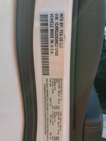 1C4RDJDG0NC212458 Dodge DURANGO GT