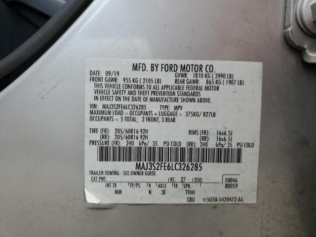 MAJ3S2FE6LC326285 Ford ECOSPORT S