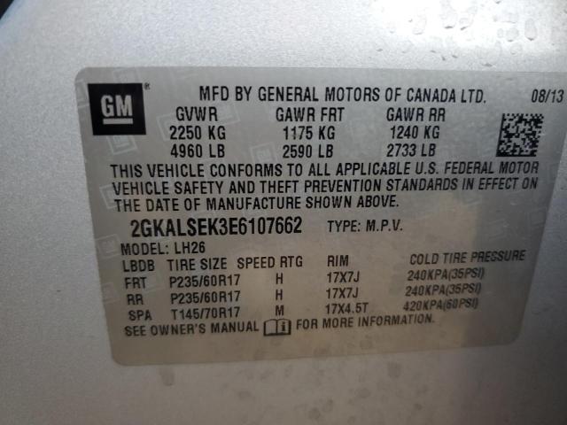 2GKALSEK3E6107662 GMC Terrain Slt