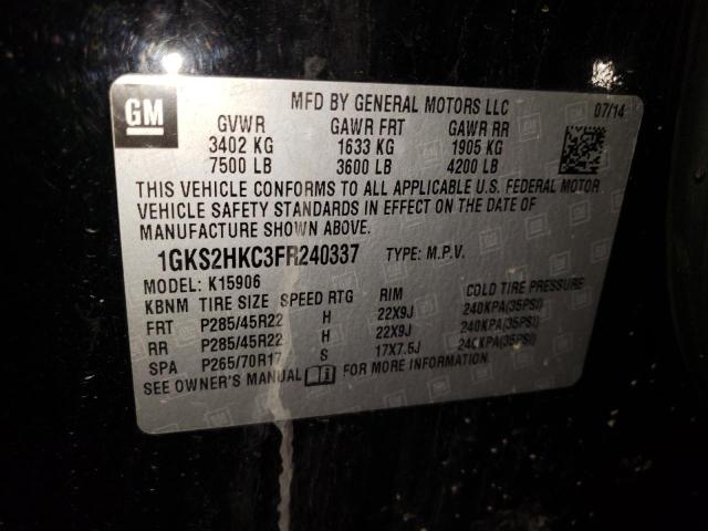 1GKS2HKC3FR240337 GMC Yukon Xl K1500 Slt