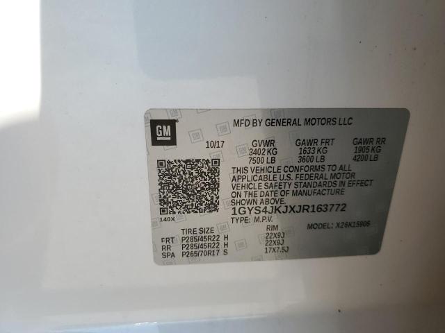 1GYS4JKJXJR163772 Cadillac Escalade Esv Premium Luxury