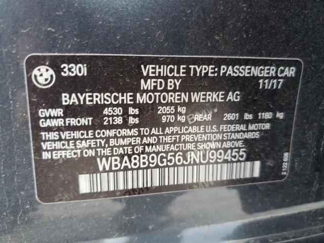 WBA8B9G56JNU99455 BMW 330 I