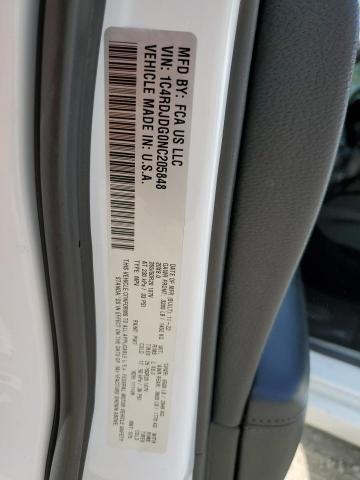 1C4RDJDG0NC205848 Dodge DURANGO GT