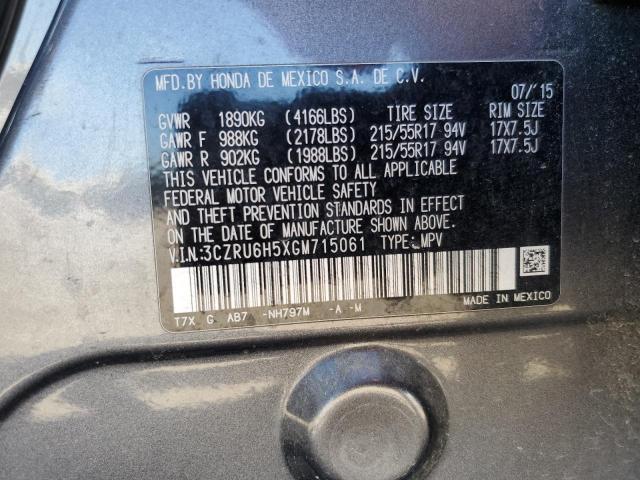 3CZRU6H5XGM715061 Honda HR-V EX