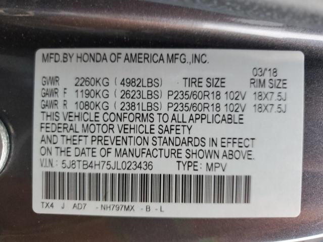 5J8TB4H75JL023436 Acura Rdx Advance