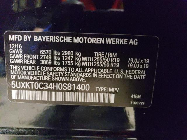5UXKT0C34H0S81400 BMW X5 Xdr40e