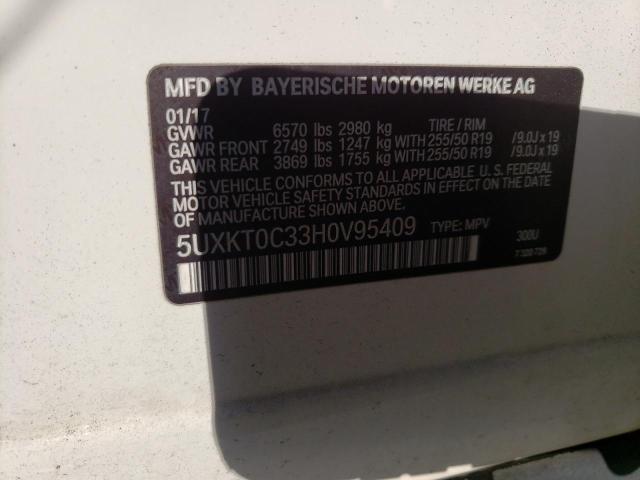5UXKT0C33H0V95409 BMW X5 Xdr40e