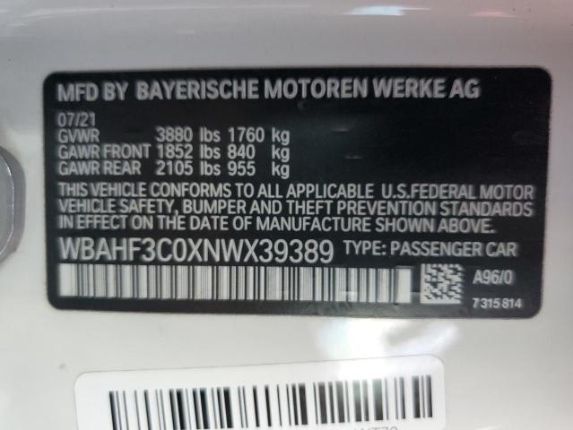 WBAHF3C0XNWX39389 BMW Z4 Sdrive30i