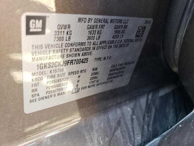 1GKS2CKJ9FR700425 GMC YUKON DENALI