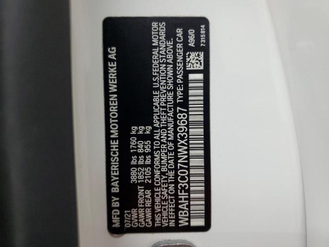 WBAHF3C07NWX39687 BMW Z4 Sdrive30i
