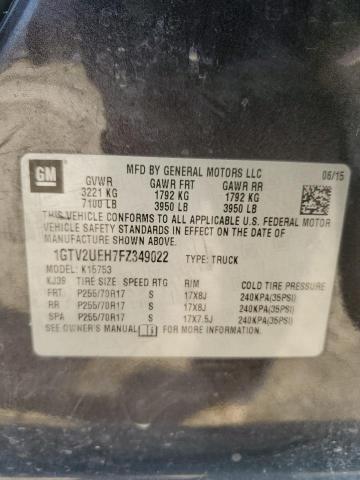 1GTV2UEH7FZ349022 GMC Sierra K1500 Sle