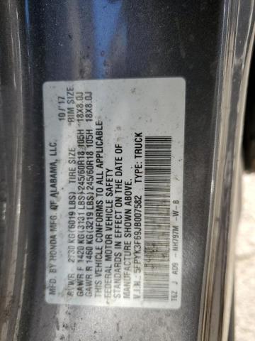 5FPYK3F69JB007582 Honda Ridgeline Rtl