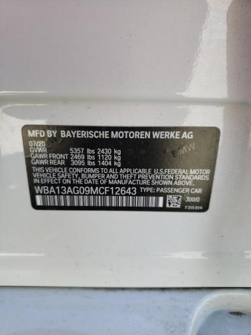 WBA13AG09MCF12643 BMW 530e