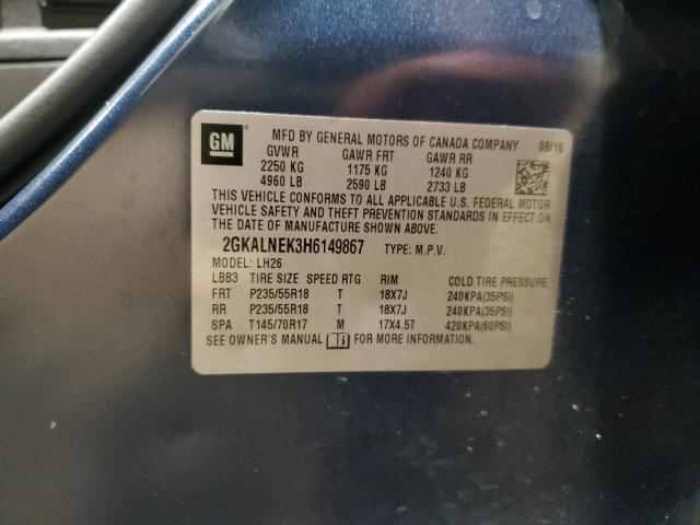 2GKALNEK3H6149867 GMC Terrain Sle