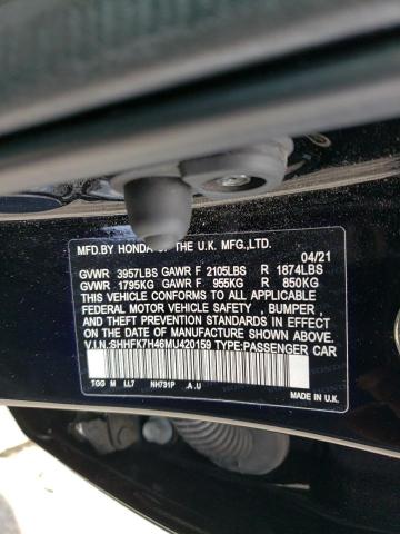 SHHFK7H46MU420159 Honda Civic Sport