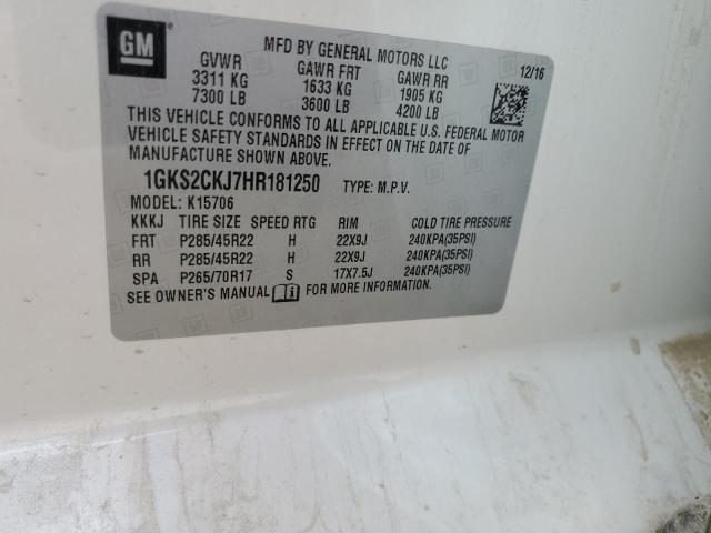 1GKS2CKJ7HR181250 GMC YUKON DENALI