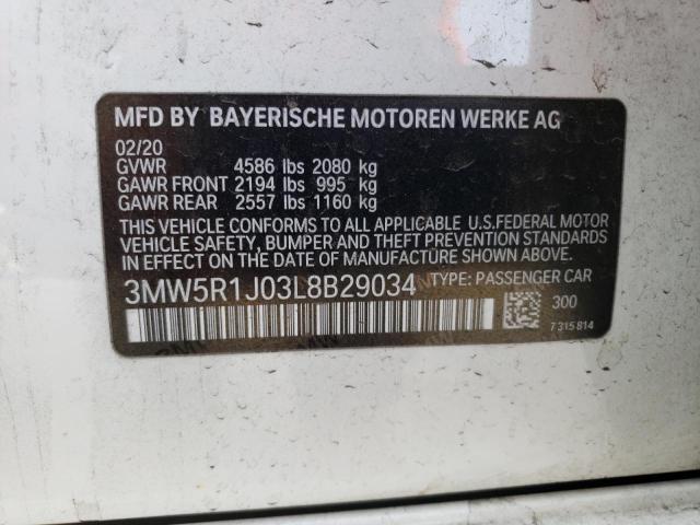 3MW5R1J03L8B29034 BMW 330I