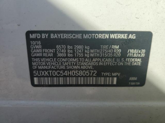 5UXKT0C54H0S80572 BMW X5 Xdr40e