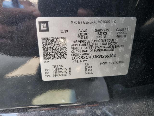 1GKS2CKJ3KR266304 GMC YUKON DENALI
