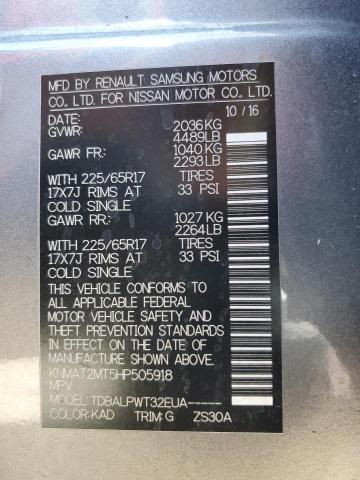 KNMAT2MT5HP505918 Nissan ROGUE S
