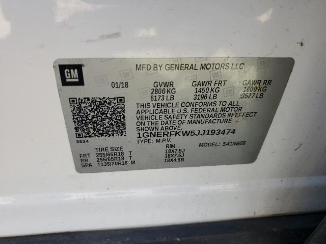 1GNERFKW5JJ193474 Chevrolet TRAVERSE L