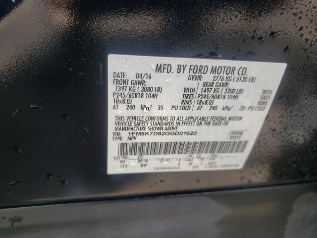 1FM5K7D82GGD01620 Ford EXPLORER X