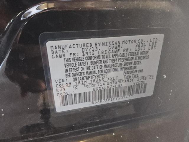 3N1AB7AP1FY307679 Nissan SENTRA S