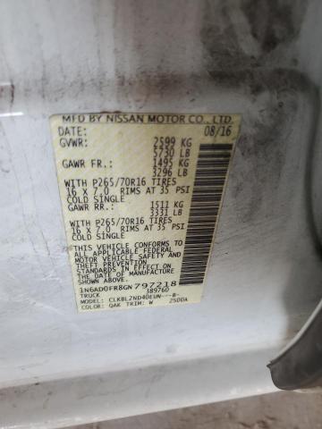 1N6AD0FR8GN797218 Nissan FRONTIER S