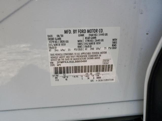 2FMPK4J92LBB05490 Ford EDGE SEL