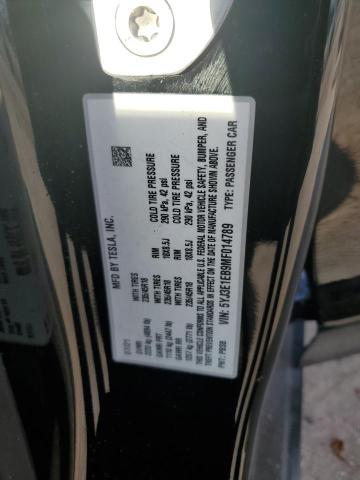 5YJ3E1EB9MF014789 Tesla MODEL 3