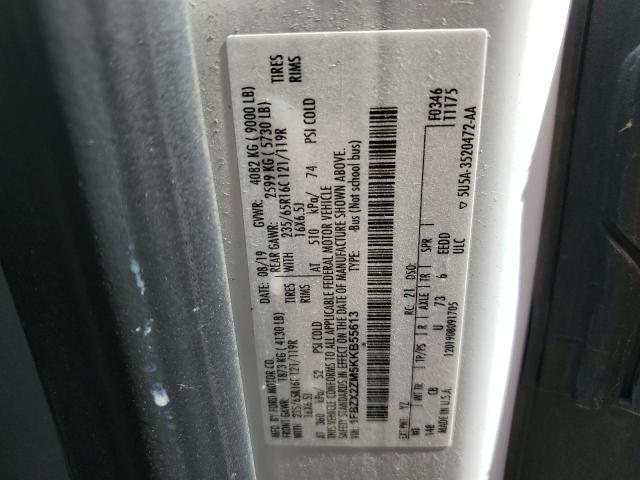 1FBZX2ZM5KKB55613 Ford TRANSIT T-