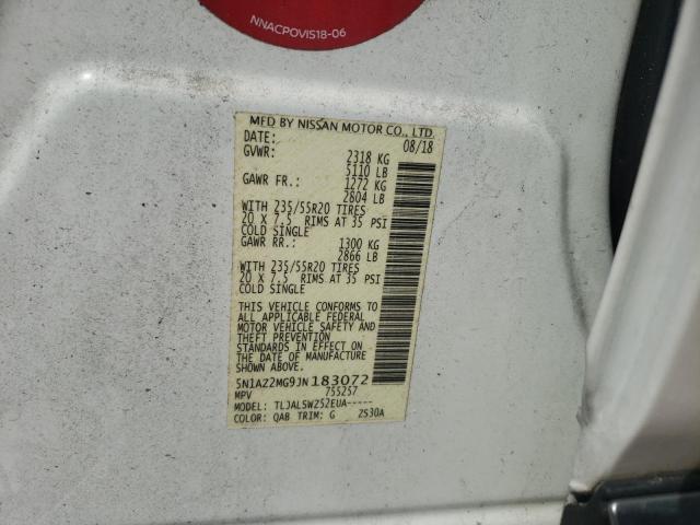5N1AZ2MG9JN183072 Nissan MURANO S
