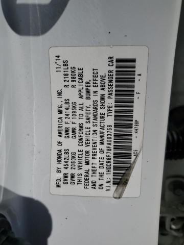 1HGCR6F78FA003758 Honda ACCORD TOU