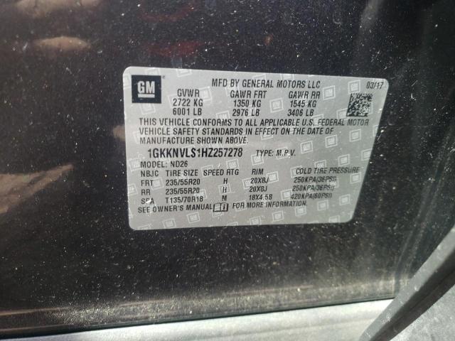 1GKKNVLS1HZ257278 GMC Acadia All