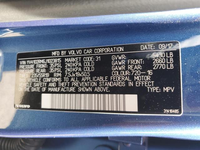 YV4102RM6J1023815 Volvo Xc60 T5 R-