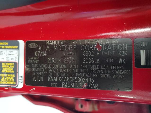 KNAFX4A80F5303435 KIA FORTE EX