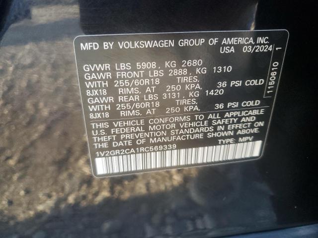 1V2GR2CA1RC569339 Volkswagen Atlas Peak