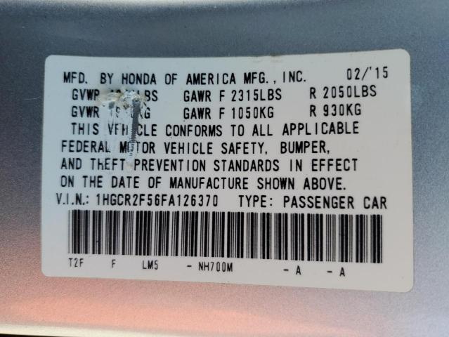1HGCR2F56FA126370 Honda ACCORD SPO