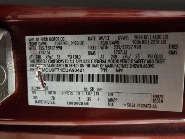 1FMCU0F71EUA93421 Ford ESCAPE S