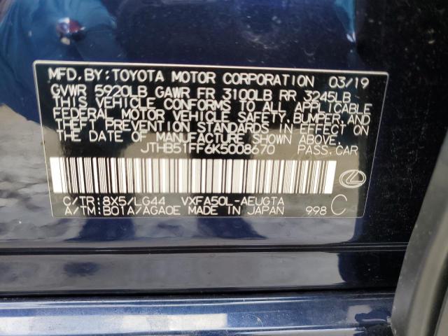 JTHB51FF6K5008670 Lexus LS 500 BAS