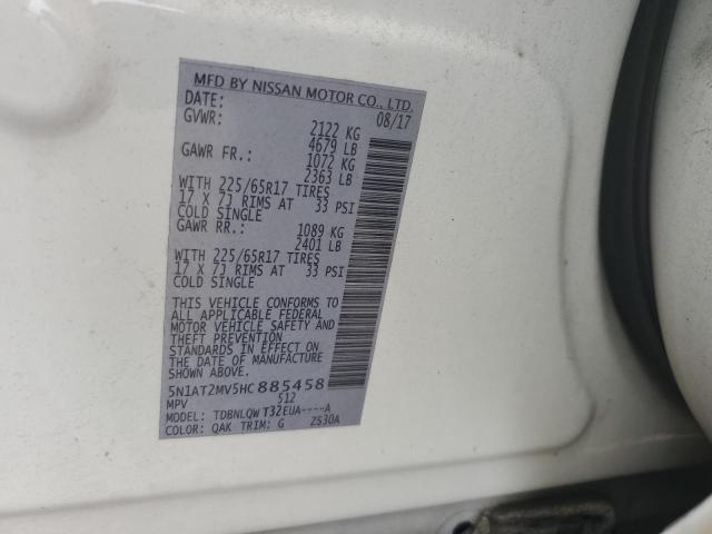 5N1AT2MV5HC885458 Nissan ROGUE SV