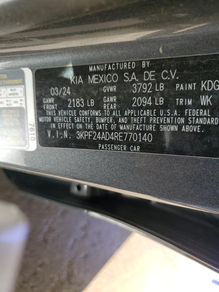 3KPF24AD4RE770140 KIA FORTE LX