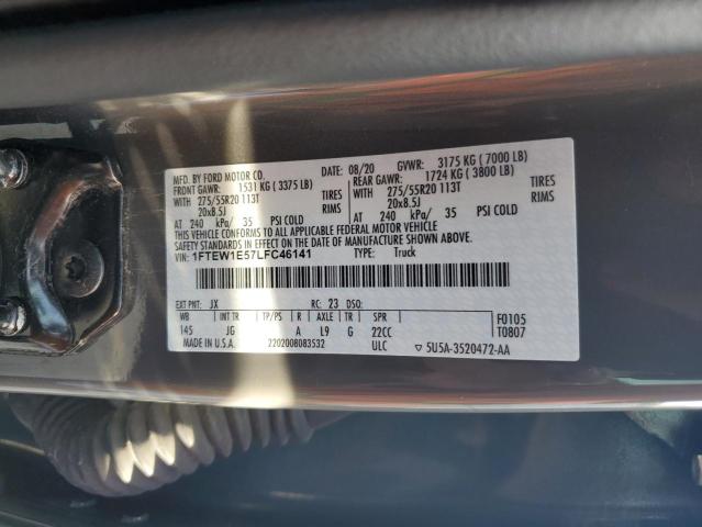 2020 FORD F150 SUPER 1FTEW1E57LFC46141  71448414