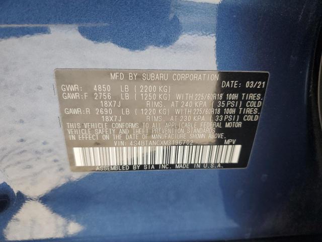 4S4BTANCXM3196702 Subaru OUTBACK LI