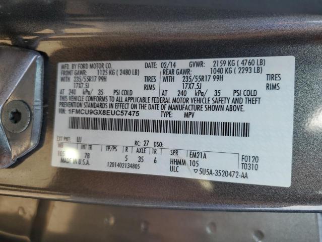 1FMCU9GX8EUC57475 Ford ESCAPE SE