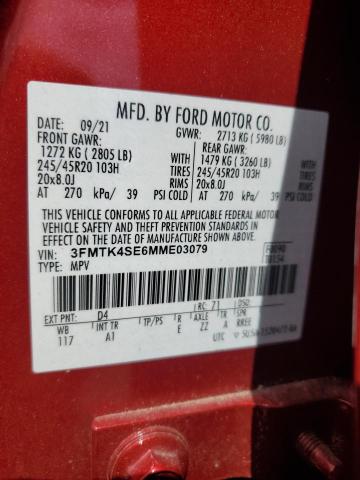 3FMTK4SE6MME03079 Ford MUSTANG MA
