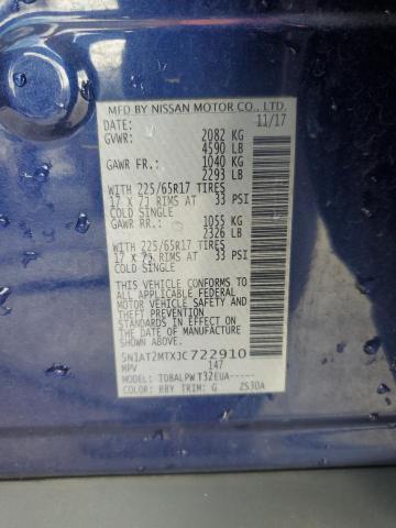 5N1AT2MTXJC722910 Nissan ROGUE S