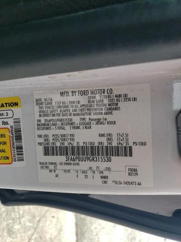 3FA6P0UU9GR315530 Ford Fusion