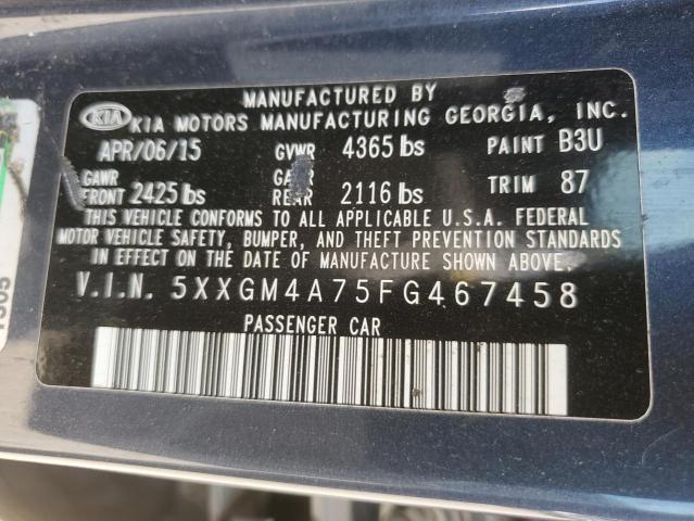 5XXGM4A75FG467458 KIA Optima Lx